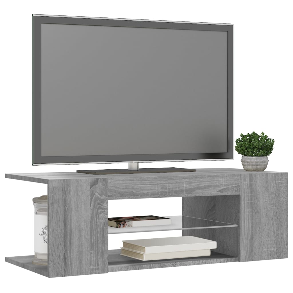 Tv-meubel met LED-verlichting 90x39x30 cm