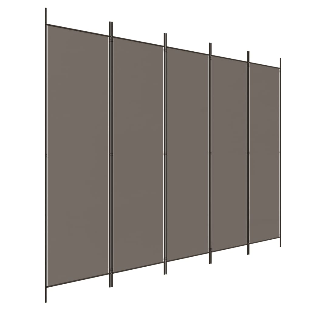 Kamerscherm met 5 panelen 250x220 cm stof