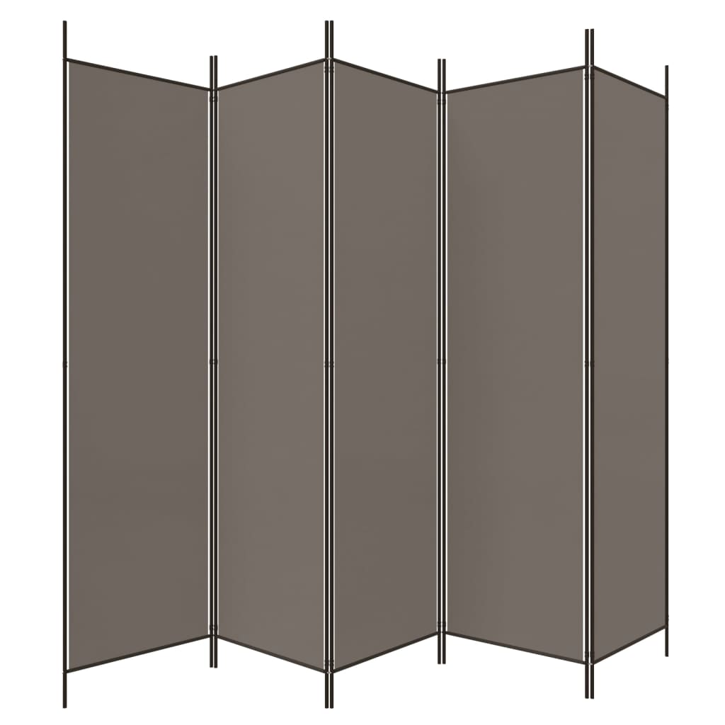 Kamerscherm met 5 panelen 250x220 cm stof