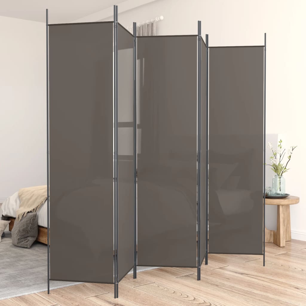 Kamerscherm met 5 panelen 250x220 cm stof