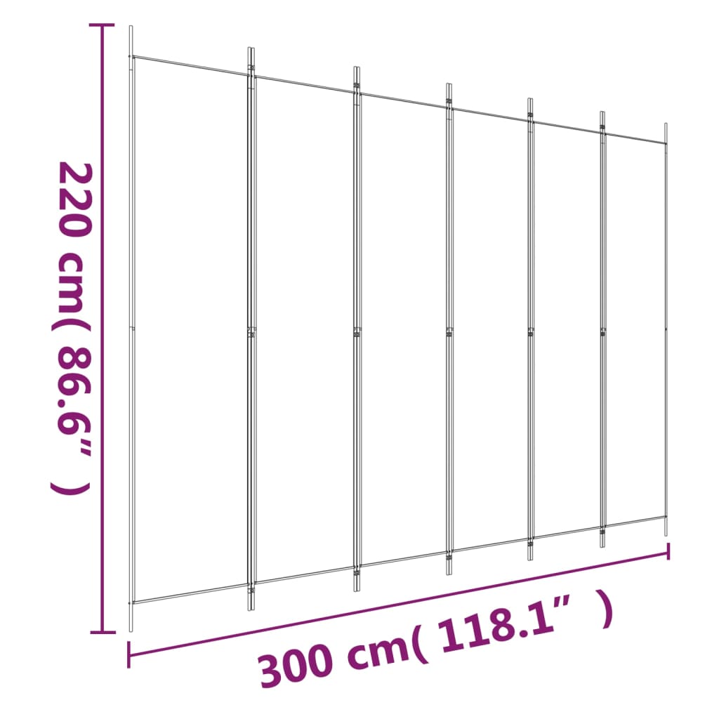 Kamerscherm met 3 panelen 150x220 cm stof