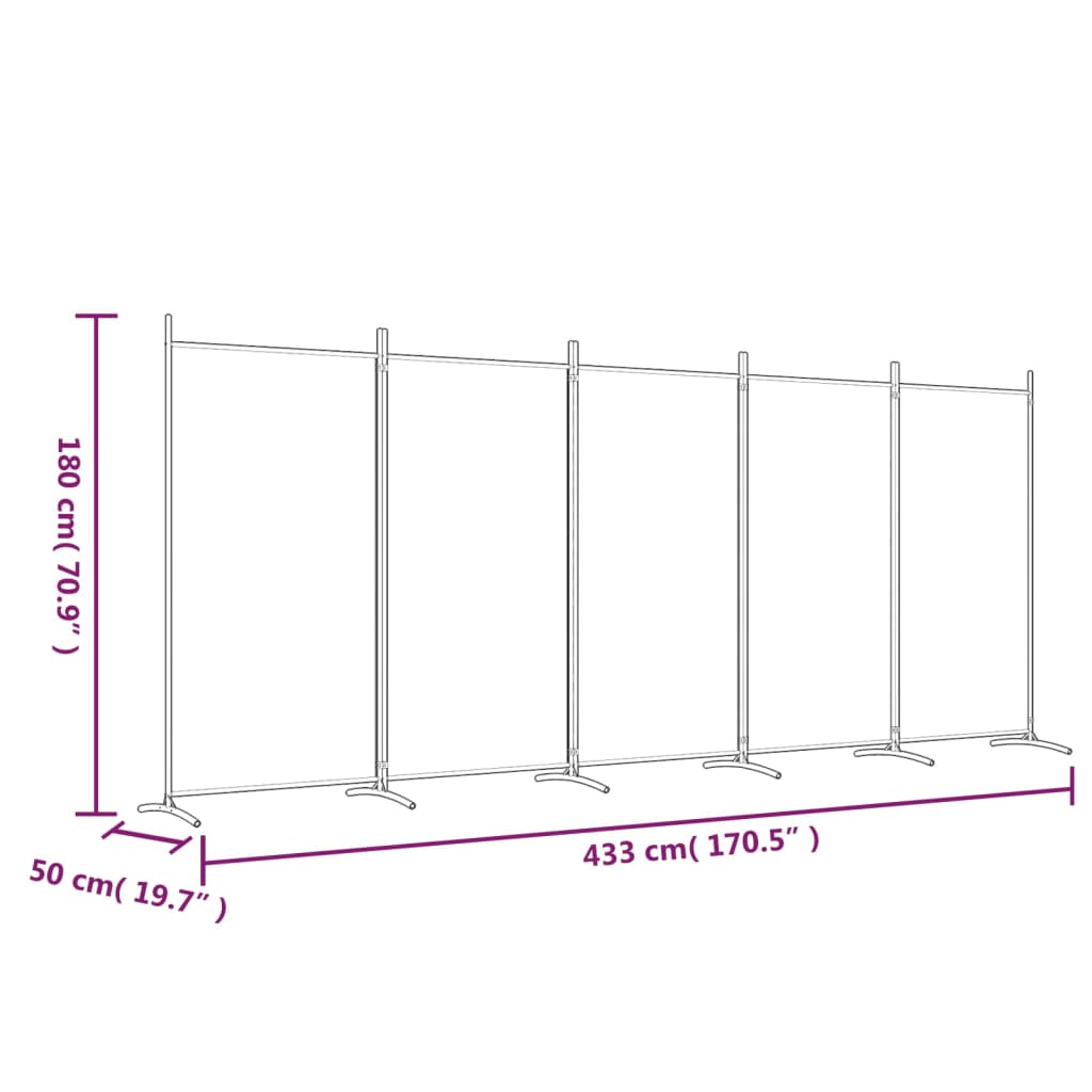 Kamerscherm met 3 panelen 260x180 cm