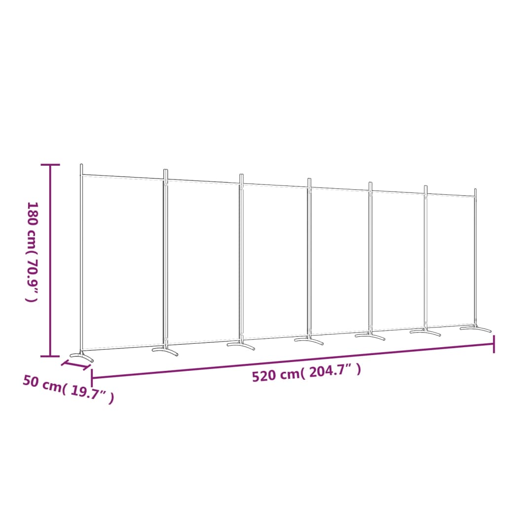 Kamerscherm met 3 panelen 260x180 cm