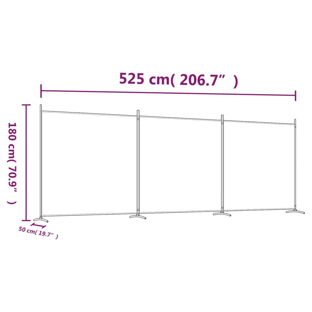 Kamerscherm met 1 paneel 175x180 cm