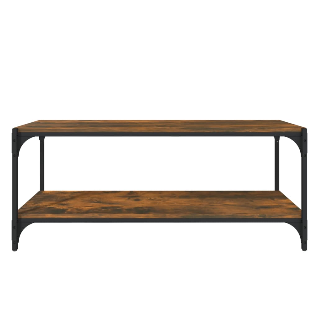 Tv-meubel 100x33x41 cm bewerkt hout en staal