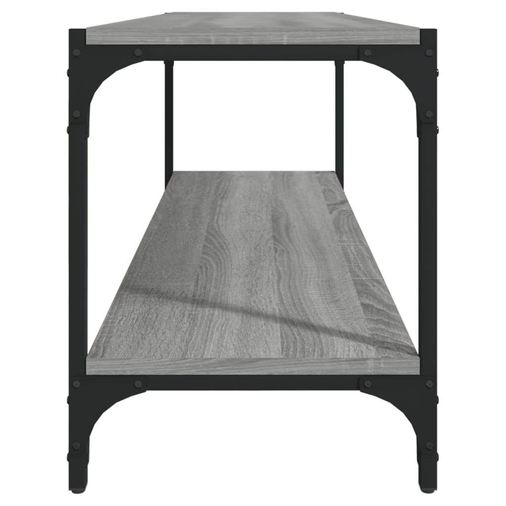 Tv-meubel 100x33x41 cm bewerkt hout en staal