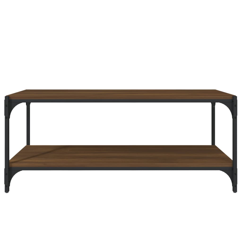 Tv-meubel 100x33x41 cm bewerkt hout en staal