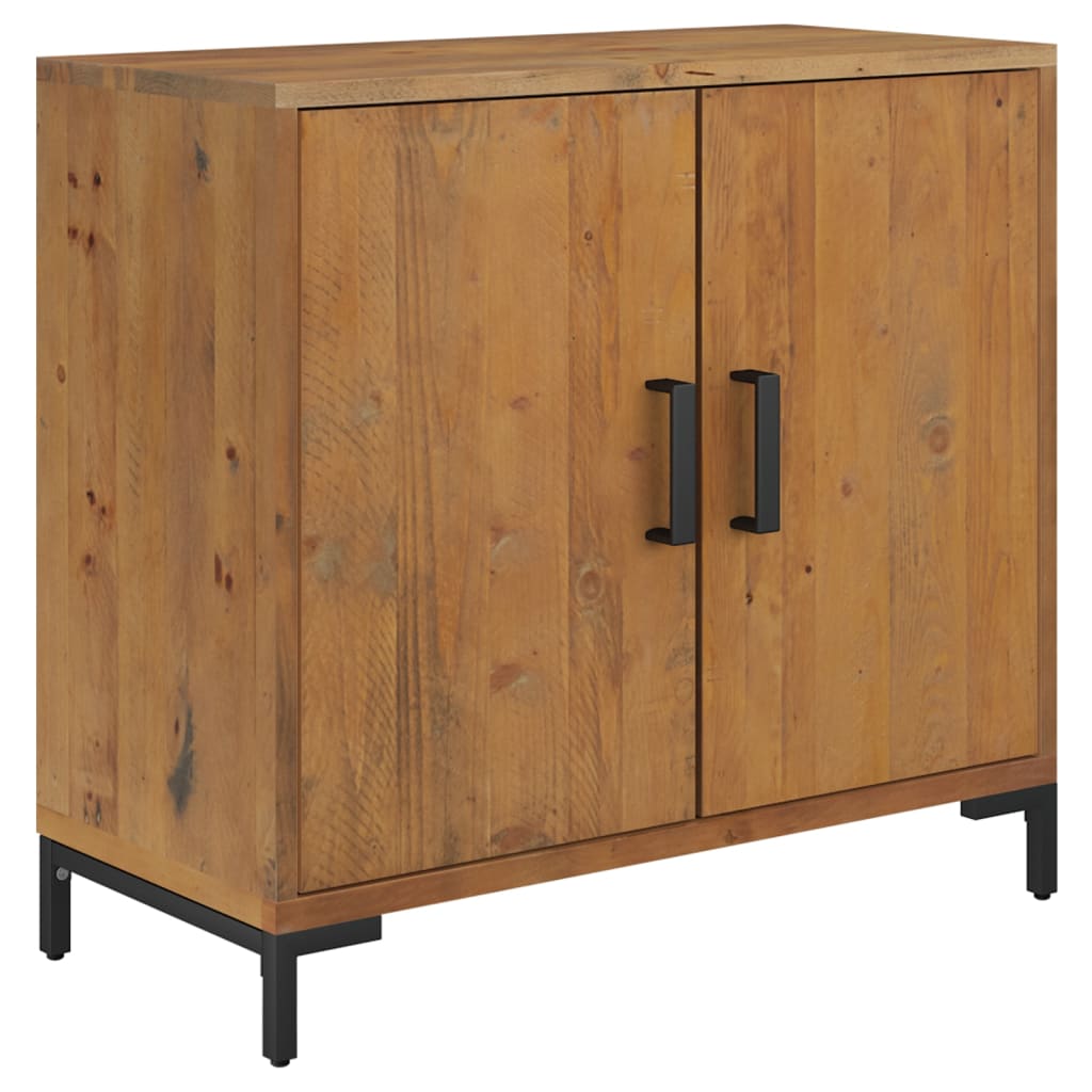 Dressoir 75x35x70 cm massief grenenhout zwart