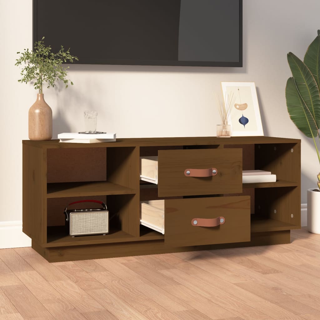 Tv-meubel 100x34x40 cm massief grenenhout