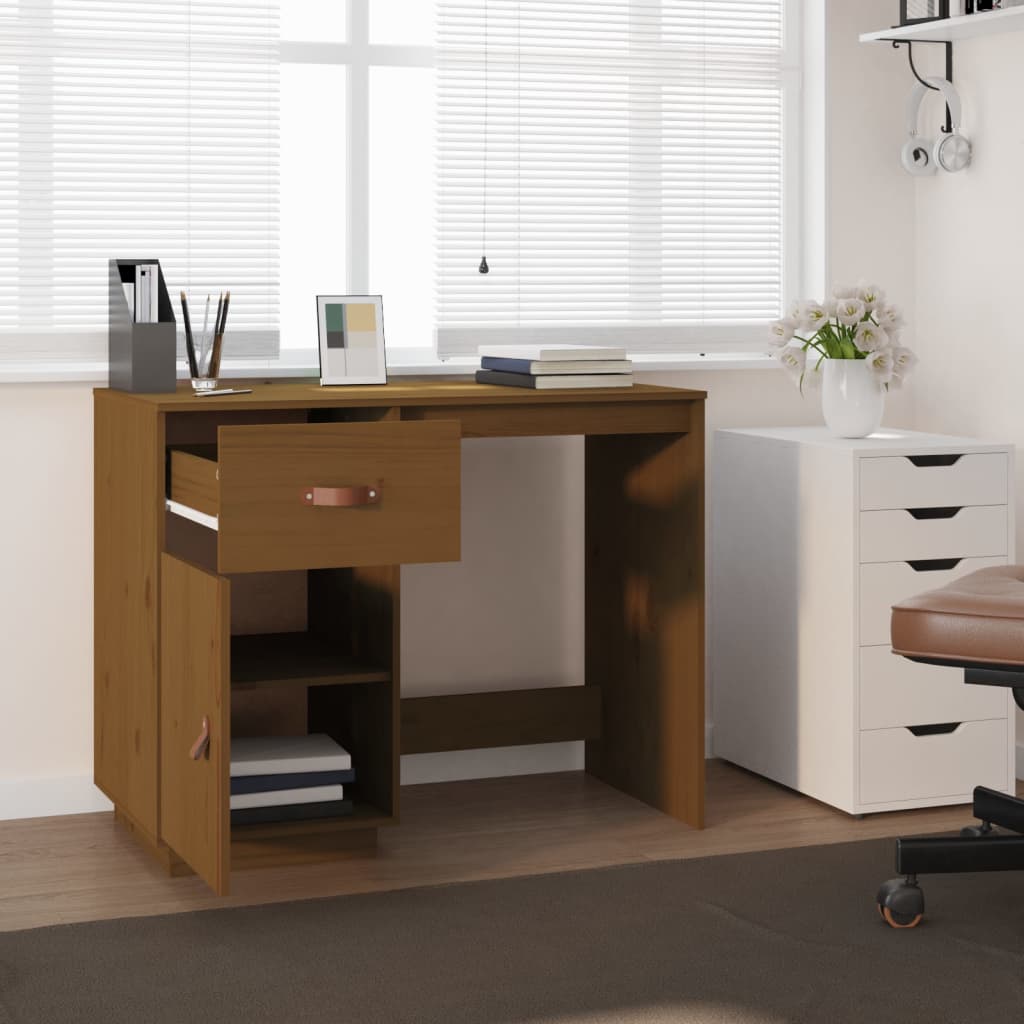 Bureau 95x50x75 cm massief grenenhout