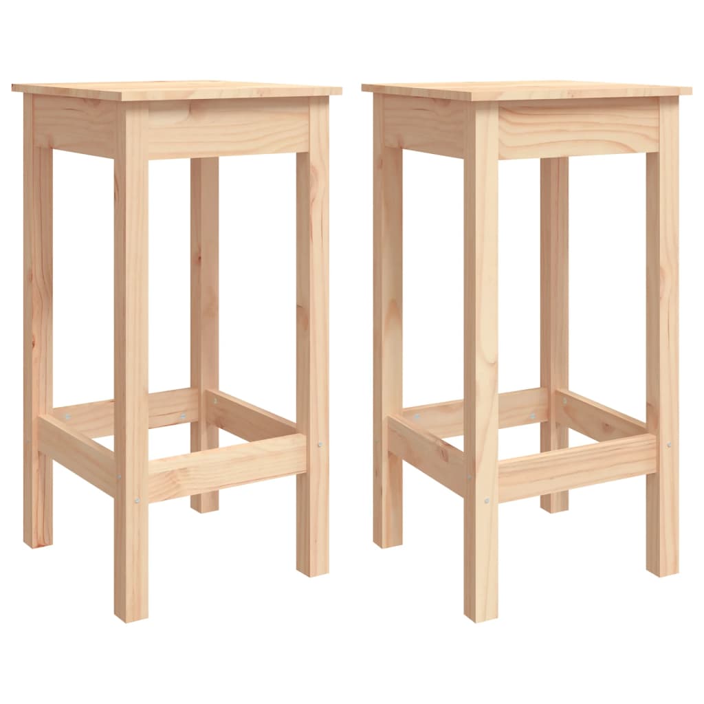 Barstoelen 2 st 40x40x78 cm massief grenenhout