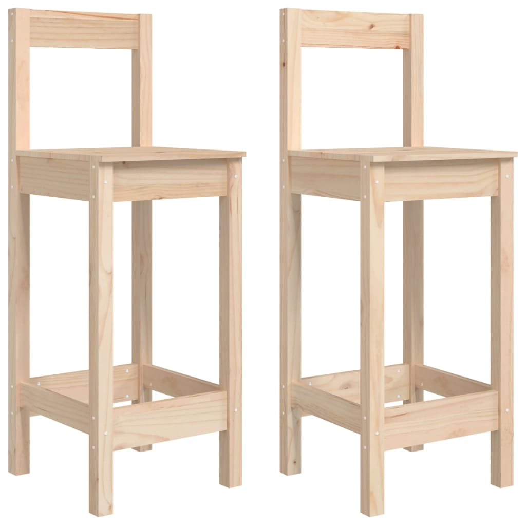 Barstoelen 2 st 40x41,5x112 cm massief grenenhout