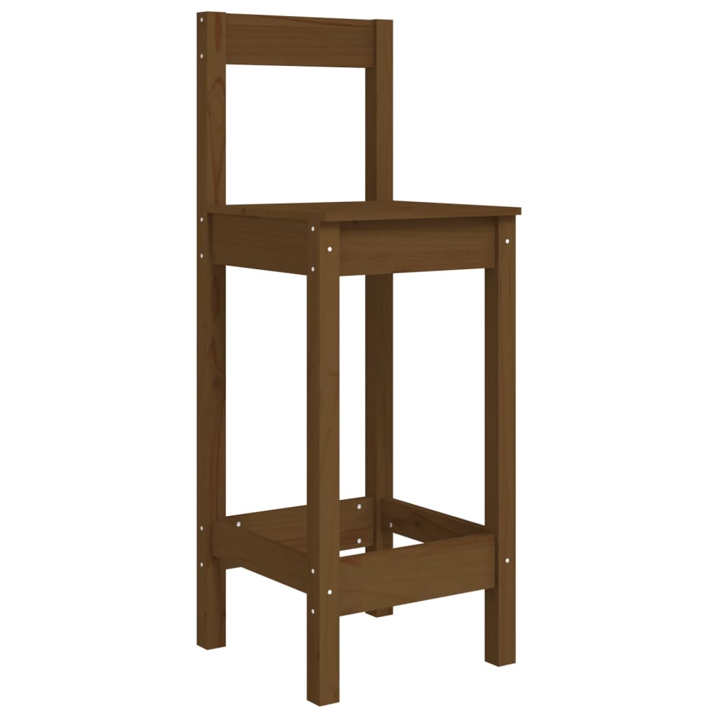 Barstoelen 2 st 40x40x78 cm massief grenenhout