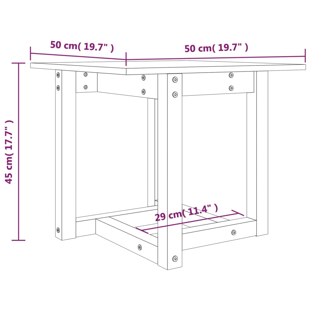 Salontafel 110x55x45 cm massief grenenhout