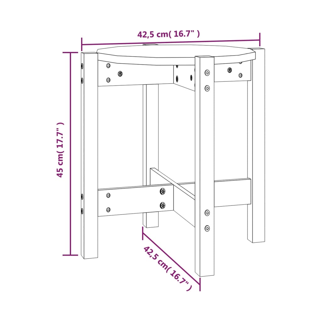 Salontafel Ø 62,5x45 cm massief grenenhout