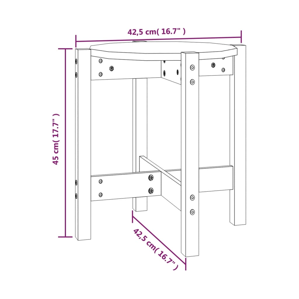 Salontafel Ø 62,5x45 cm massief grenenhout