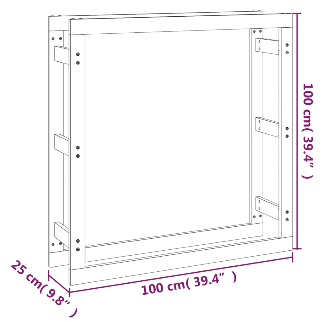  Haardhoutrek 60 x 25 x 100 cm massief grenenhout