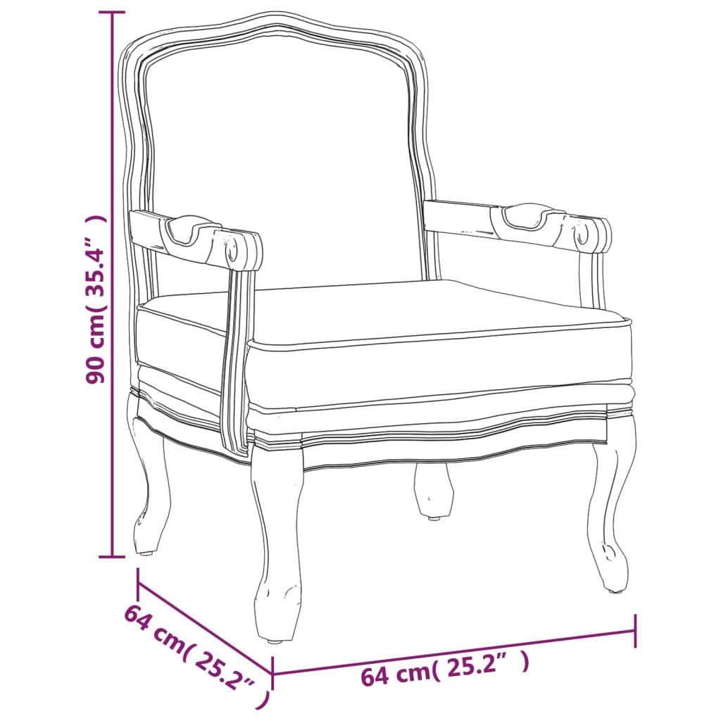 Fauteuil 64x64x90 cm stof