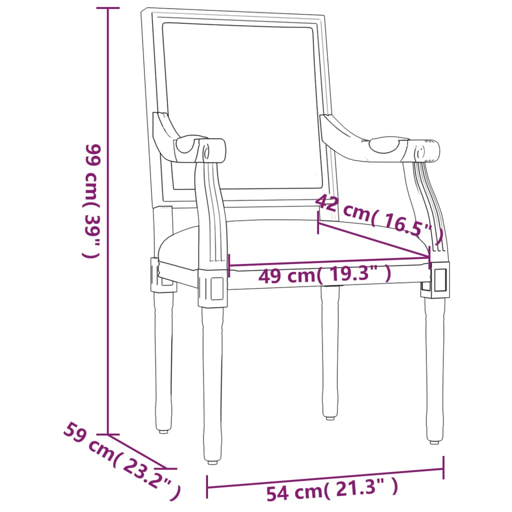 Fauteuil 54x59x99 cm stof donkergrijs