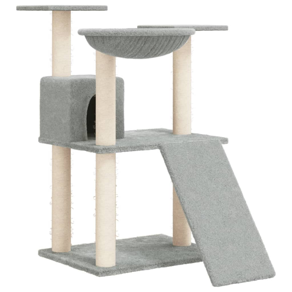 Kattenmeubel met sisal krabpalen 83 cm crèmekleurig