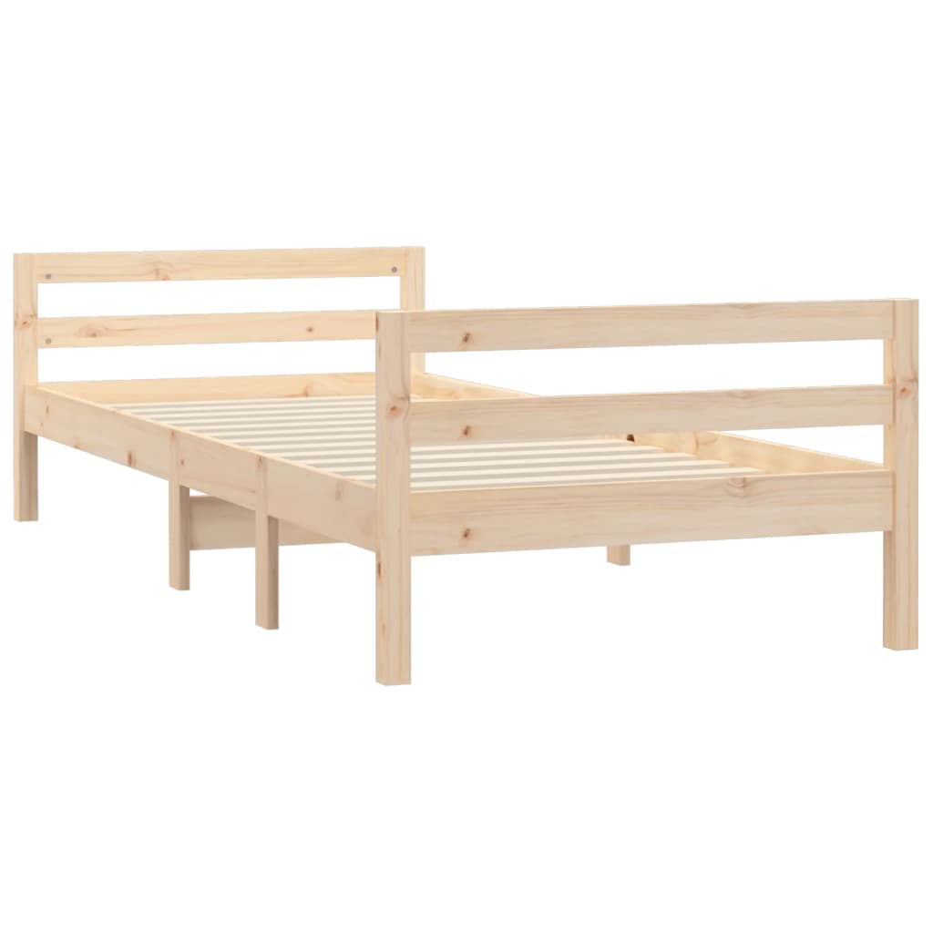 Bedframe 75x190 cm massief grenenhout