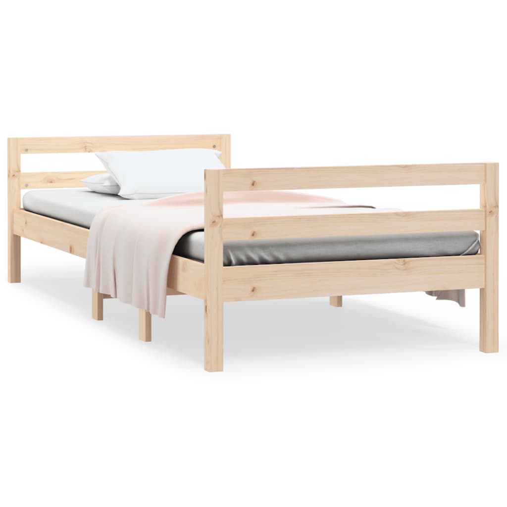 Bedframe 75x190 cm massief grenenhout