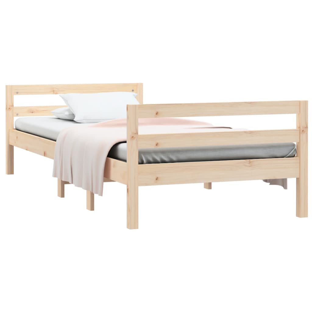 Bedframe 75x190 cm massief grenenhout