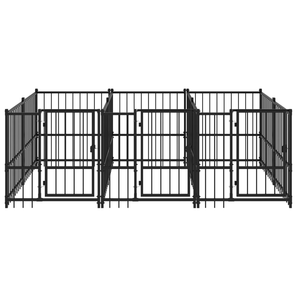 Hondenkennel voor buiten 13,14 m² staal