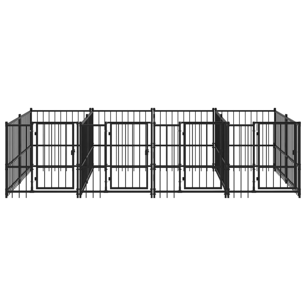 Hondenkennel voor buiten 13,14 m² staal