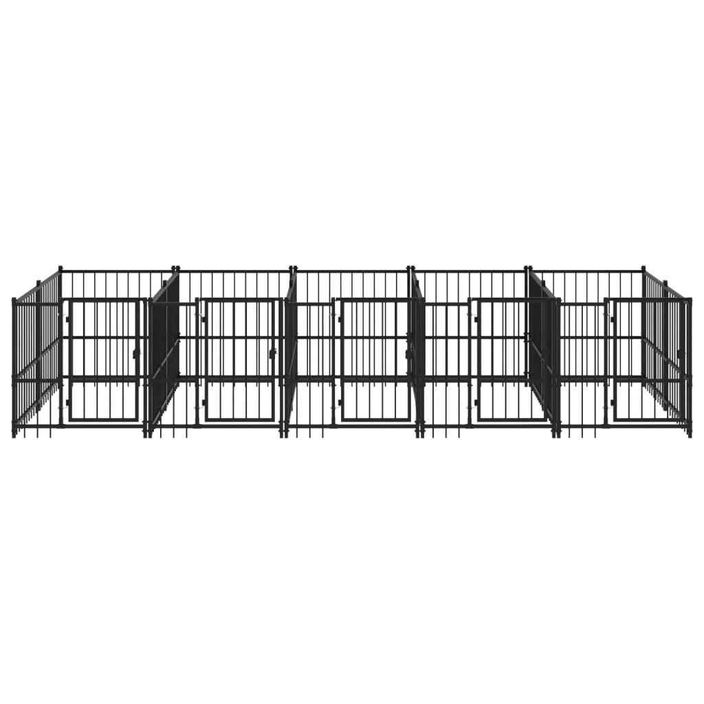 Hondenkennel voor buiten 13,14 m² staal