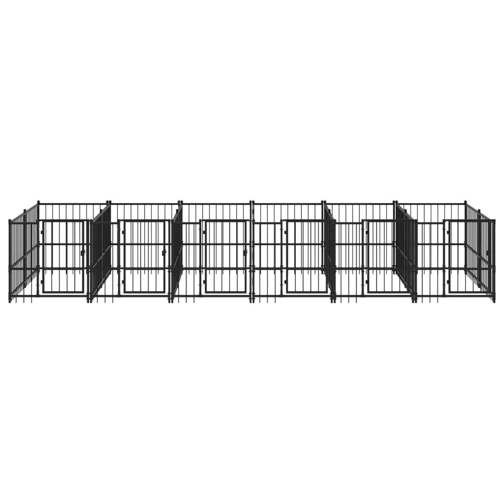 Hondenkennel voor buiten 13,14 m² staal