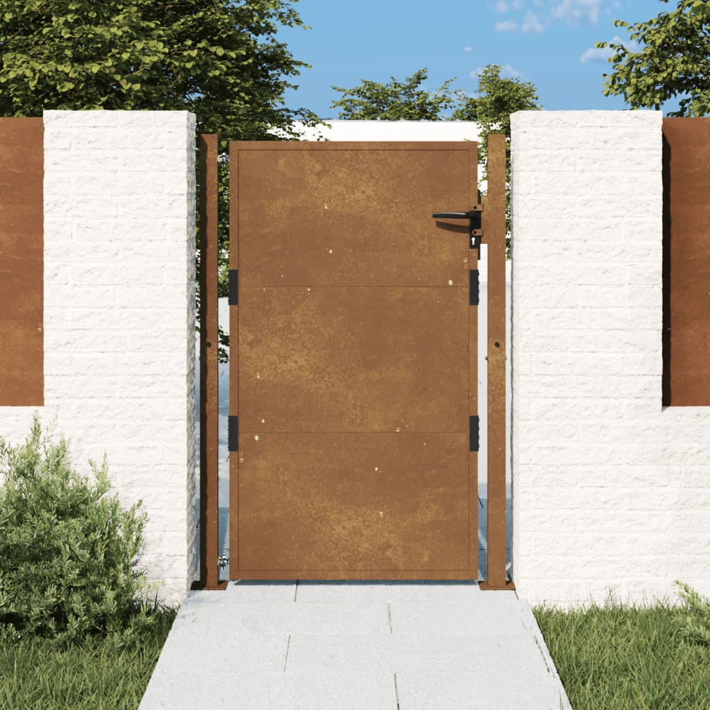 Poort 105x180 cm cortenstaal