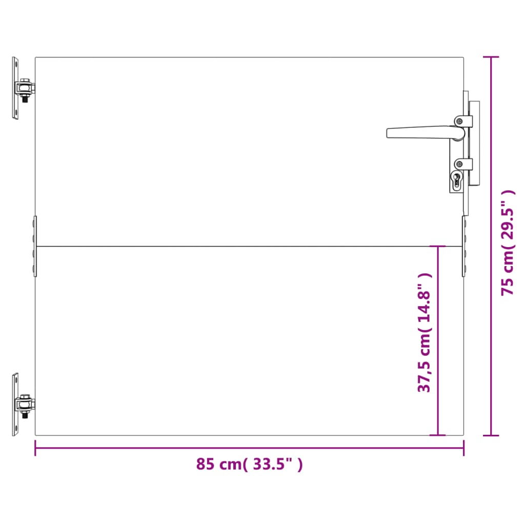 Poort 85x125 cm cortenstaal