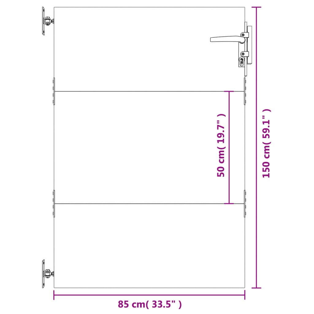 Poort 85x125 cm cortenstaal