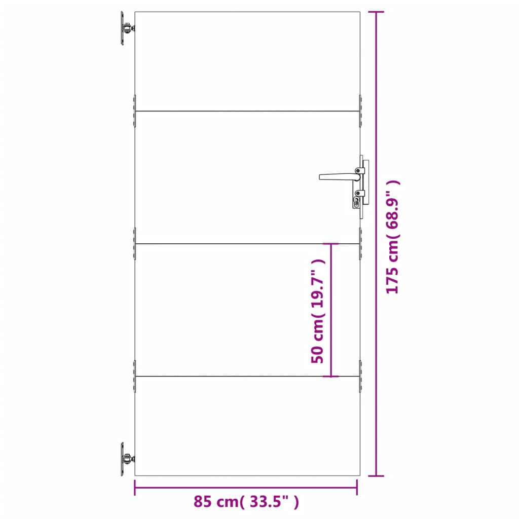 Poort 85x125 cm cortenstaal