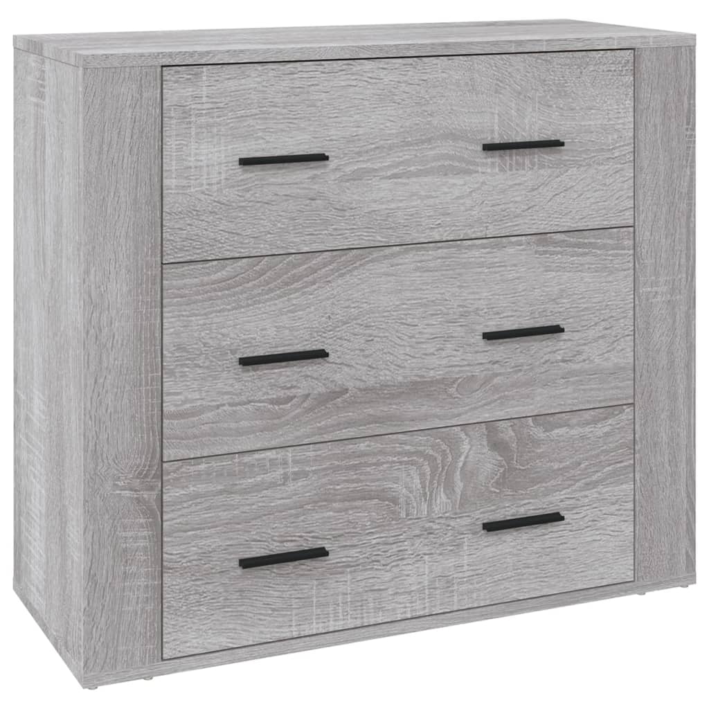 Dressoir 80x33x70 cm bewerkt hout eikenkleurig