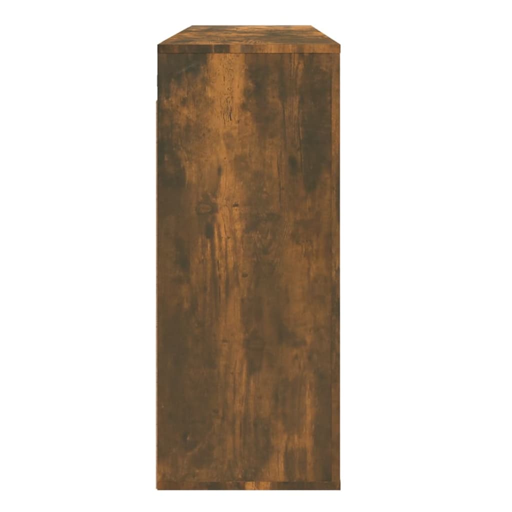 Wandkast 80x33x80 cm bewerkt hout eikenkleurig