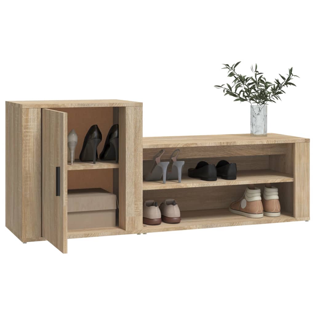 Schoenenkast 130x35x54 cm bewerkt hout