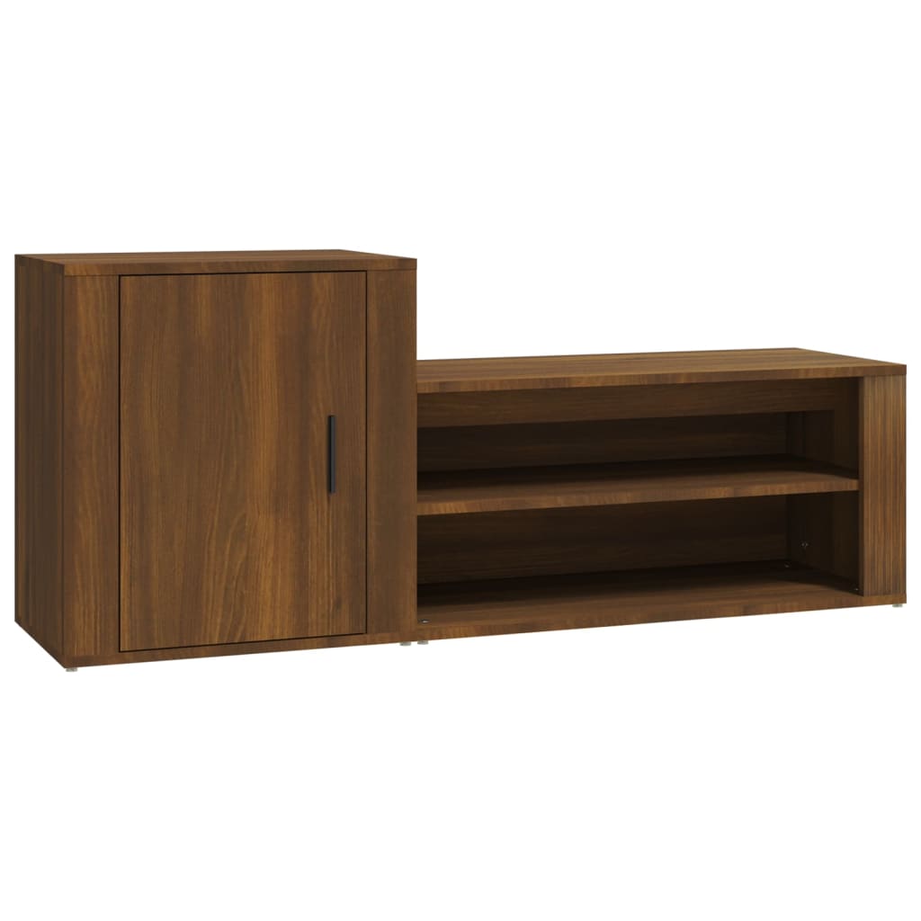 Schoenenkast 130x35x54 cm bewerkt hout