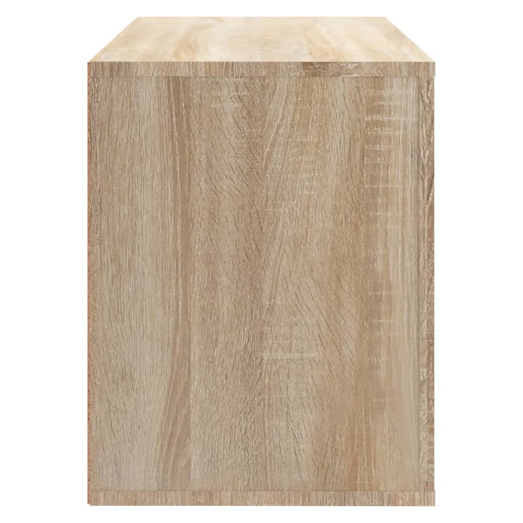 Schoenenkast 80x35x45 cm bewerkt hout eikenkleurig