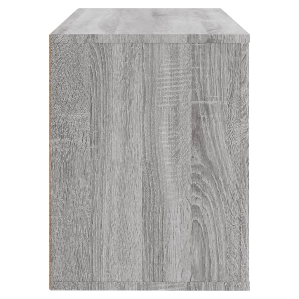 Schoenenkast 80x35x45 cm bewerkt hout eikenkleurig