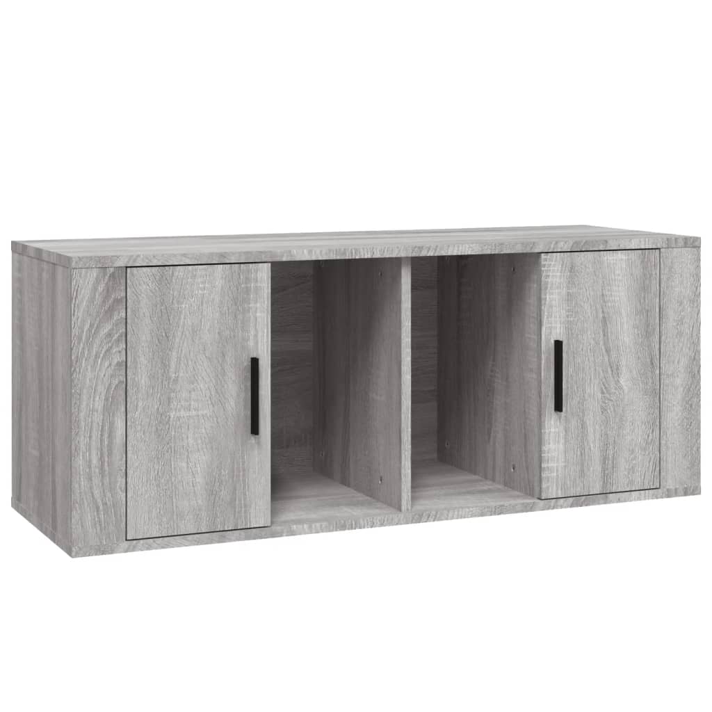 Tv-meubel 100x35x40 cm bewerkt hout eikenkleurig