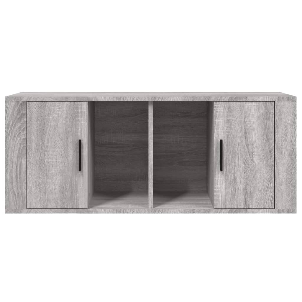 Tv-meubel 100x35x40 cm bewerkt hout eikenkleurig