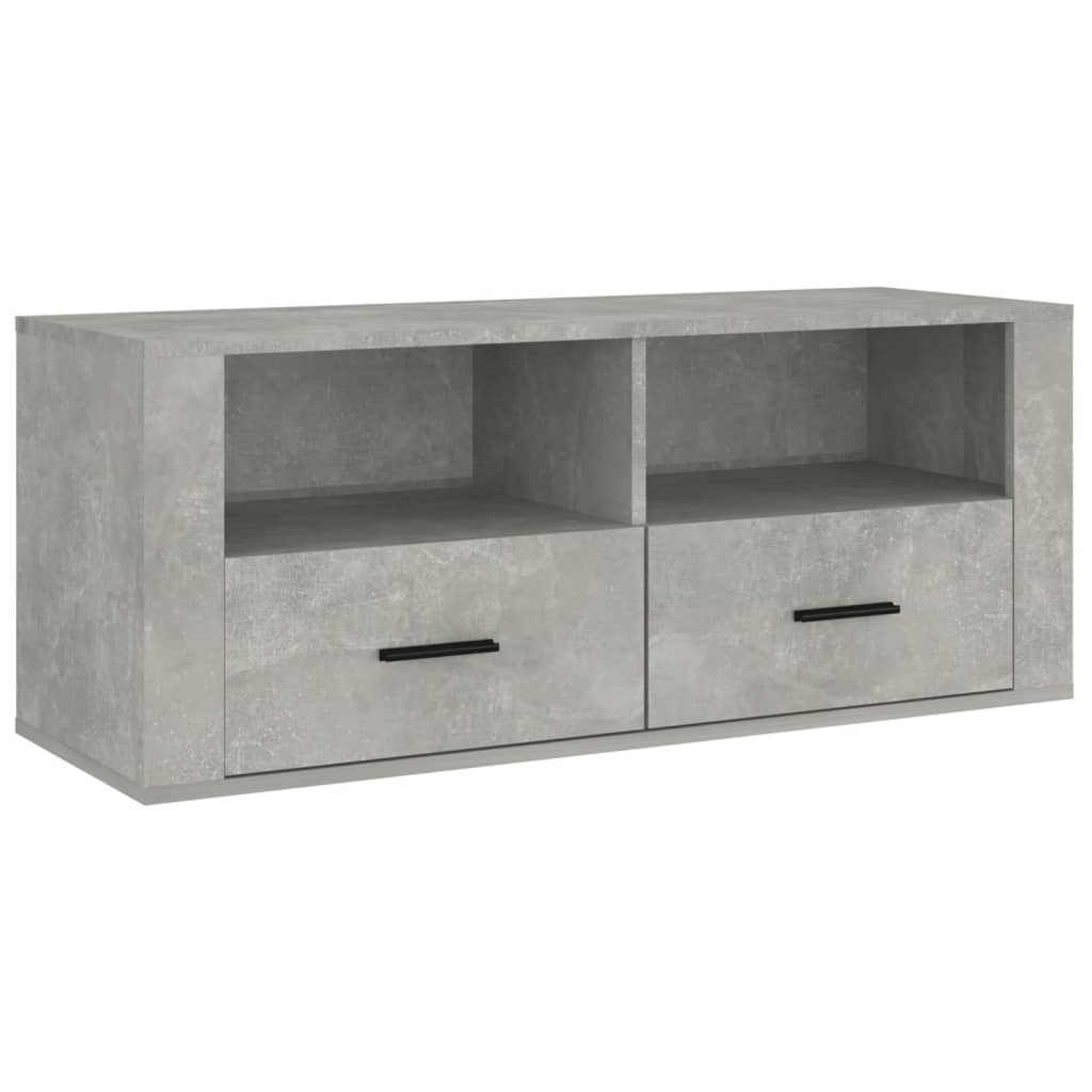 Tv-meubel 100x35x40 cm bewerkt hout bruin eikenkleur