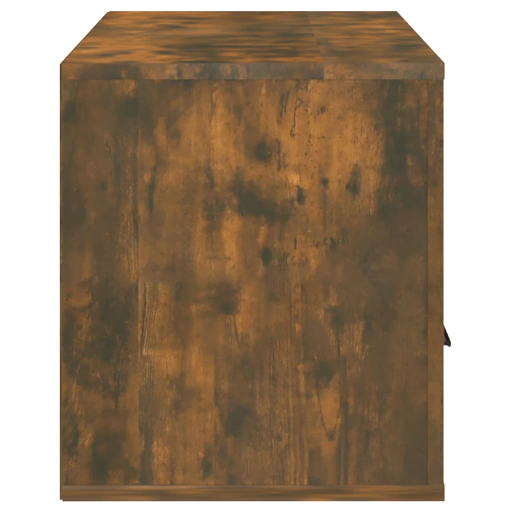 Tv-meubel 100x35x40 cm bewerkt hout bruin eikenkleur