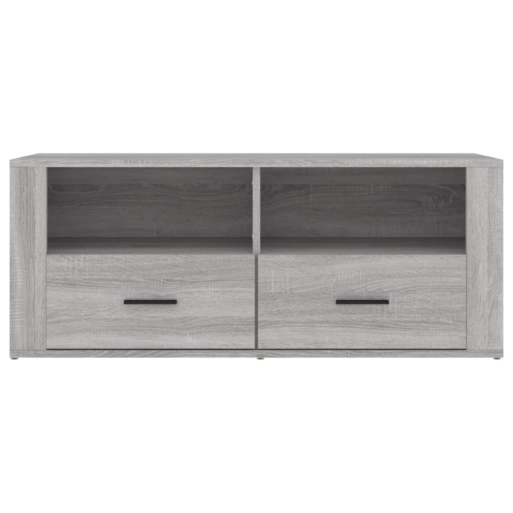 Tv-meubel 100x35x40 cm bewerkt hout bruin eikenkleur