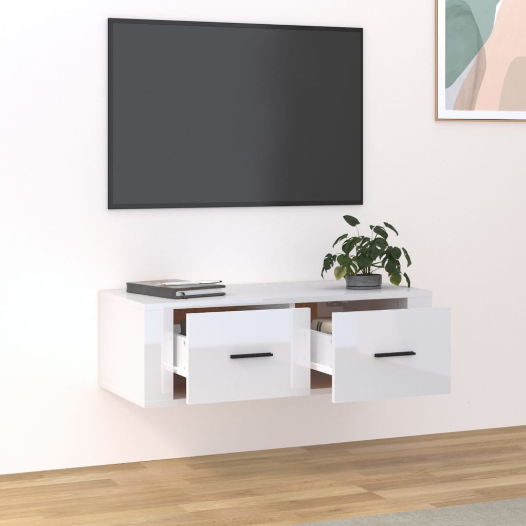 Tv-hangmeubel 80x36x25 cm bewerkt hout