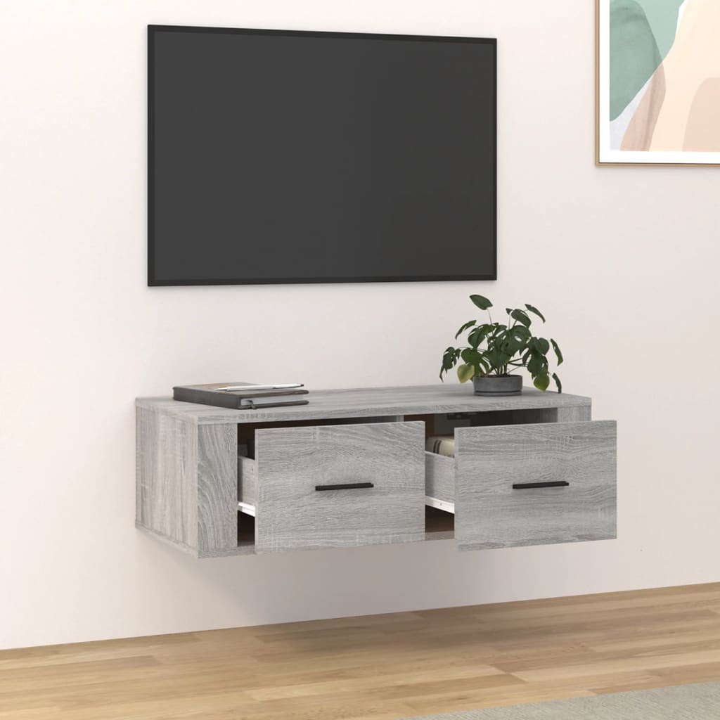 Tv-hangmeubel 80x36x25 cm bewerkt hout