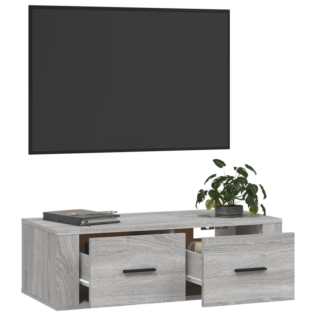 Tv-hangmeubel 80x36x25 cm bewerkt hout