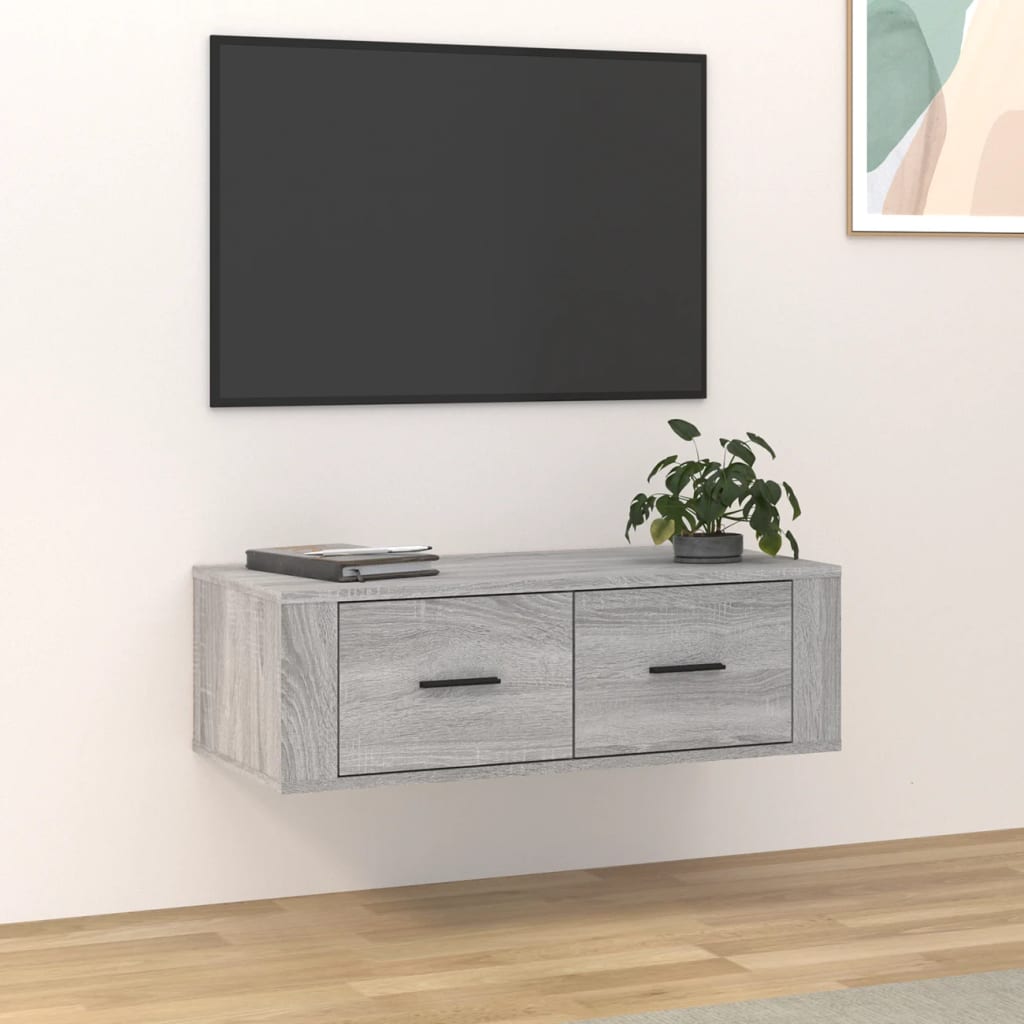 Tv-hangmeubel 80x36x25 cm bewerkt hout